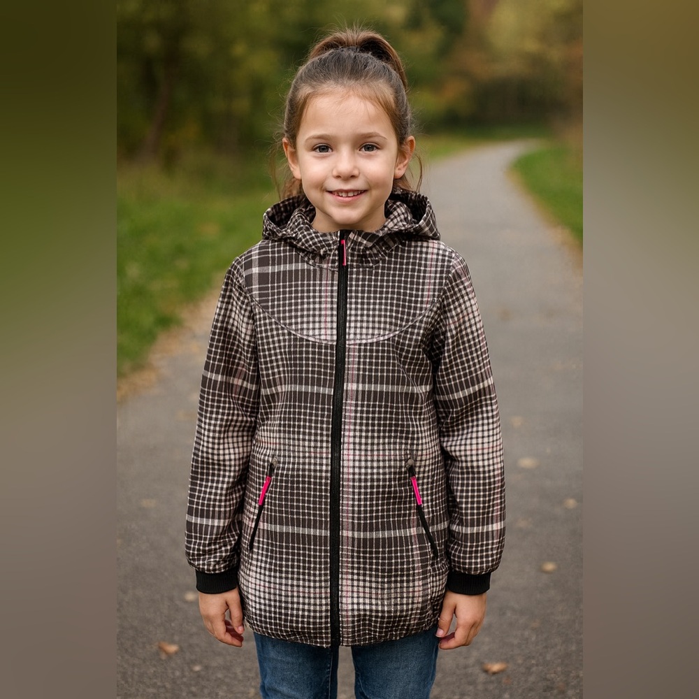 Ivivva by Lululemon Long Softshell Plaid Jacket